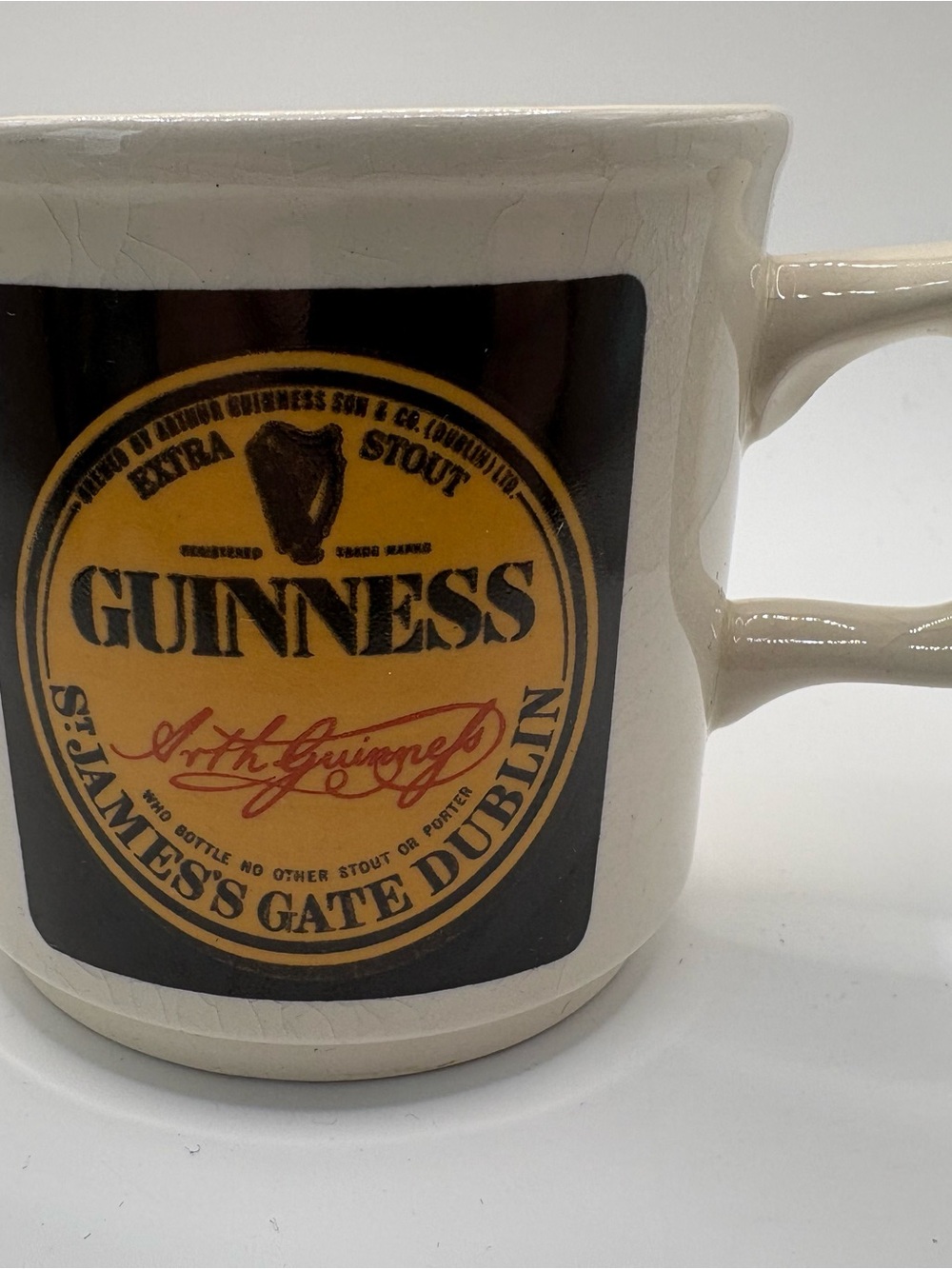 Guinness Extra Stout Shannon Ireland Ceramic Mug Tankard